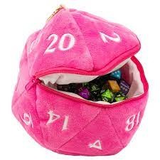 D20 Plush Dice Bag - Hot Pink UPI 16036